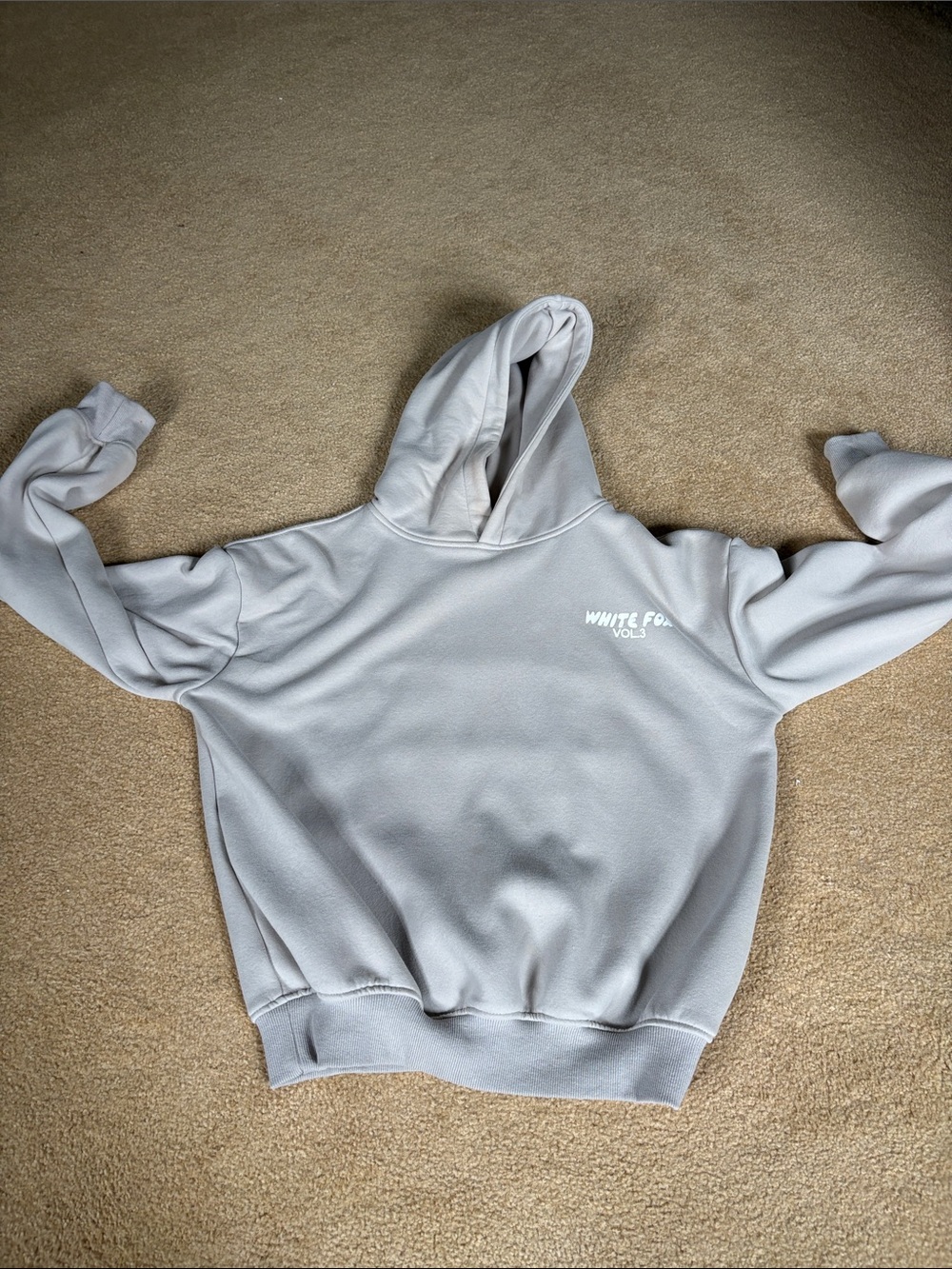 White Fox Boutique Light Gray Hoodie Pullover